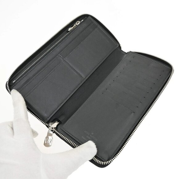 LOUIS VUITTON Zippy Walet Vertical Damier Cobalt Jungle Print - Picture 12 of 13